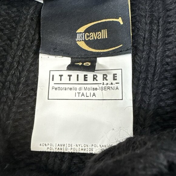 Just Cavalli Women's Sweater Chunky Angora Turtleneck Multicolor US Large IT 46 - Picture 9 of 15